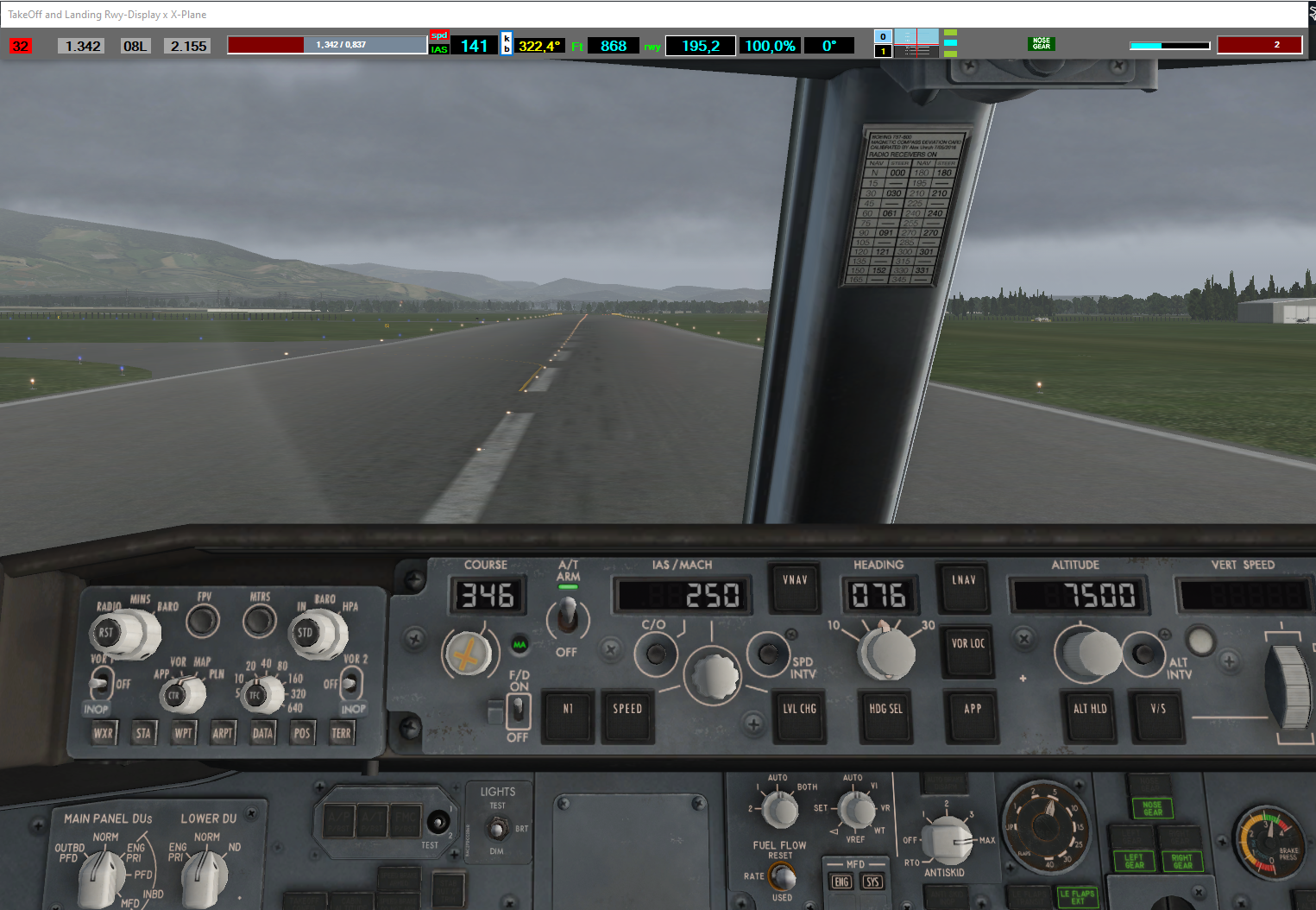 X-Plane 737-800. 