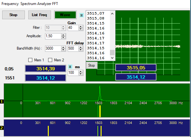 Analyzer with a different Waterfall. Work Frequencies on a Image within the BandWidth using only the Image-Radio Frequencies.